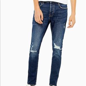 Topman Mens medium wash jeans
